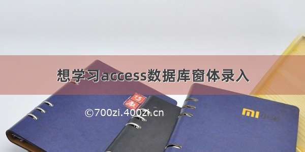 想学习access数据库窗体录入