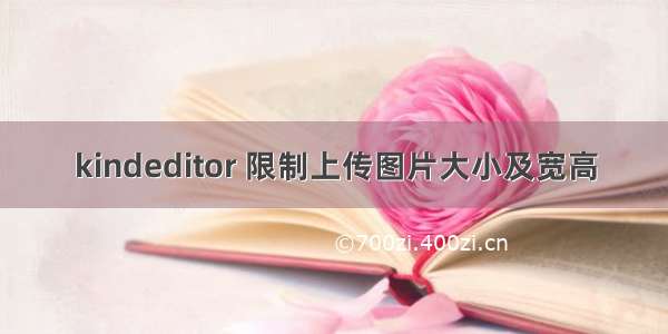 kindeditor 限制上传图片大小及宽高