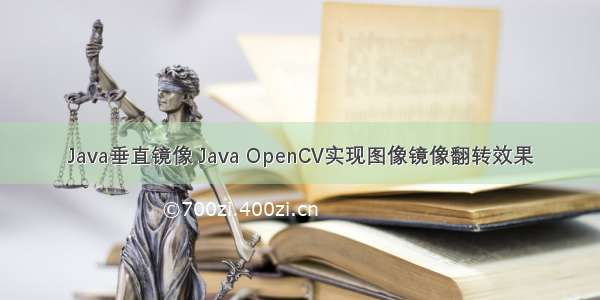 Java垂直镜像 Java OpenCV实现图像镜像翻转效果