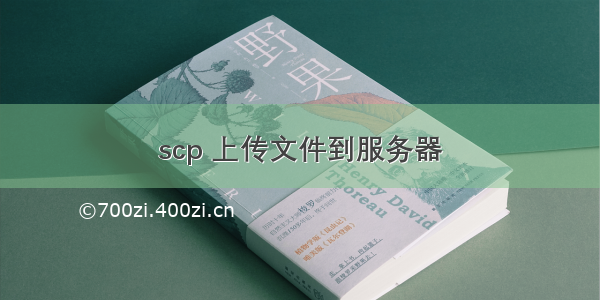 scp 上传文件到服务器