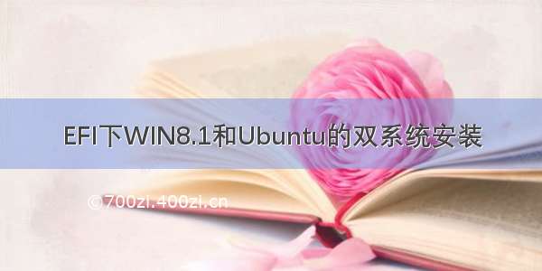 EFI下WIN8.1和Ubuntu的双系统安装