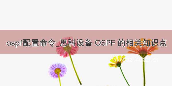 ospf配置命令_思科设备 OSPF 的相关知识点