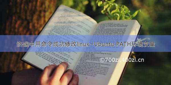 终端中用命令成功修改linux~Ubuntu PATH环境变量