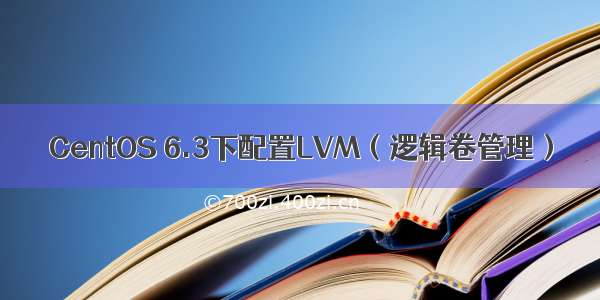 CentOS 6.3下配置LVM（逻辑卷管理）