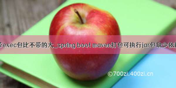 maven打的包带exec包比不带的大_spring boot maven打包可执行jar包缺少依赖包的问题...