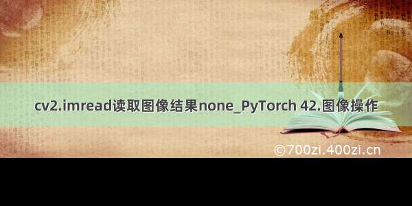 cv2.imread读取图像结果none_PyTorch 42.图像操作