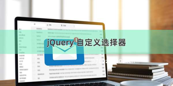 jQuery 自定义选择器