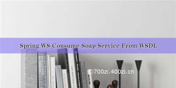 Spring WS Consume Soap Service From WSDL