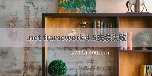 .net framework 4.5安装失败