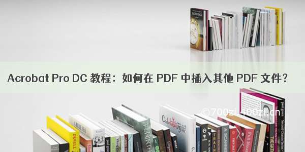 Acrobat Pro DC 教程：如何在 PDF 中插入其他 PDF 文件？