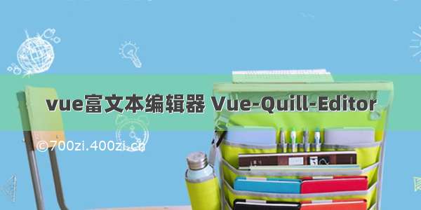 vue富文本编辑器 Vue-Quill-Editor