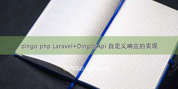 dingo php Laravel+Dingo/Api 自定义响应的实现