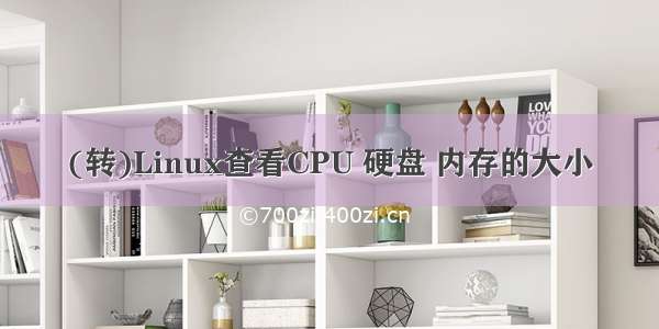 (转)Linux查看CPU 硬盘 内存的大小