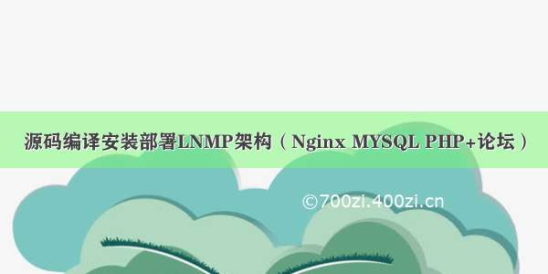 源码编译安装部署LNMP架构（Nginx MYSQL PHP+论坛）