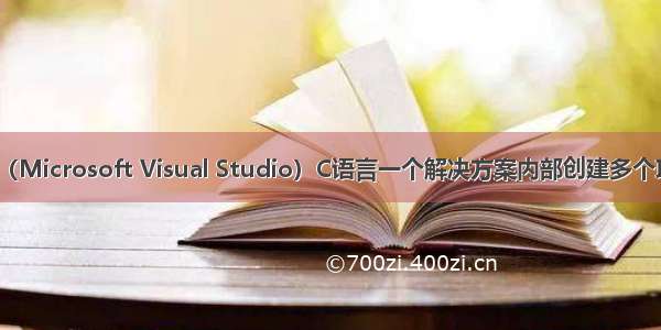 VS（Microsoft Visual Studio）C语言一个解决方案内部创建多个项目