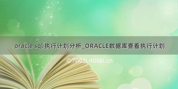 oracle sql 执行计划分析_ORACLE数据库查看执行计划