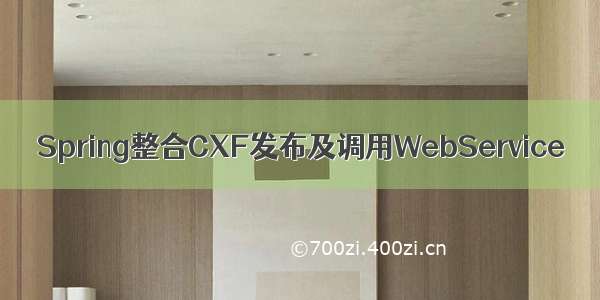 Spring整合CXF发布及调用WebService