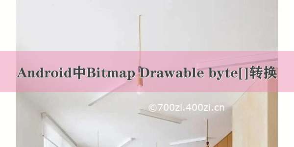 Android中Bitmap Drawable byte[]转换