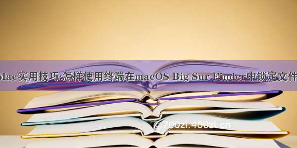 Mac实用技巧:怎样使用终端在macOS Big Sur Finder中锁定文件！