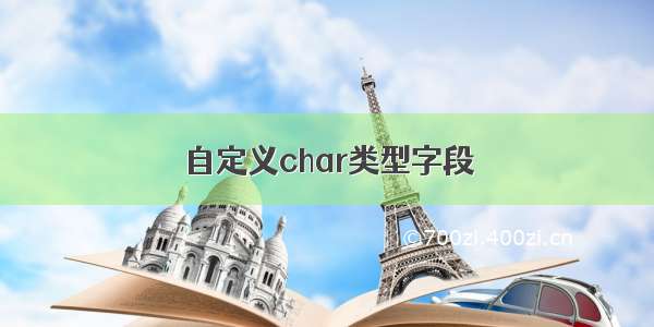 自定义char类型字段