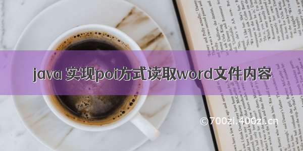 java 实现poi方式读取word文件内容