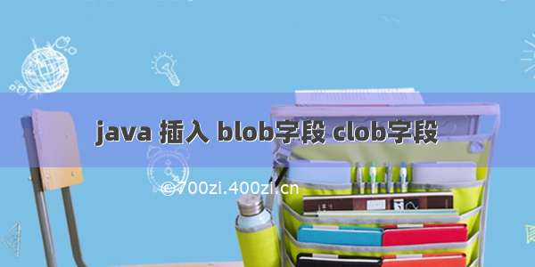 java 插入 blob字段 clob字段