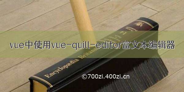 vue中使用vue-quill-editor富文本编辑器