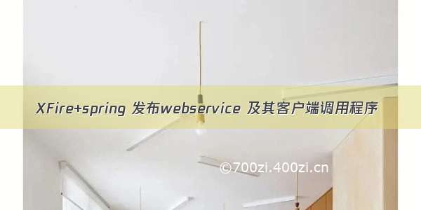 XFire+spring 发布webservice 及其客户端调用程序