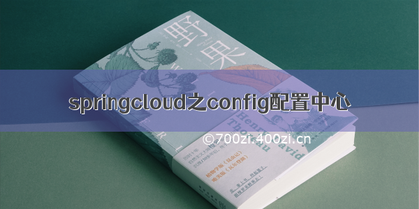 springcloud之config配置中心