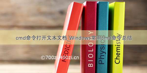 cmd命令打开文本文档_Windows常用cmd命令总结