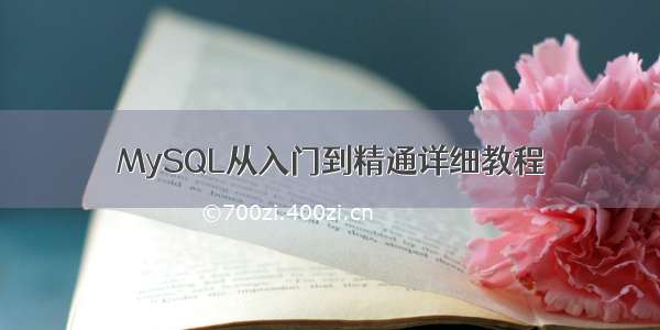 MySQL从入门到精通详细教程