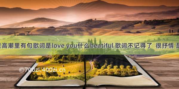 有首歌里高潮里有句歌词是love you什么beatiful 歌词不记得了  很抒情 是什么歌?