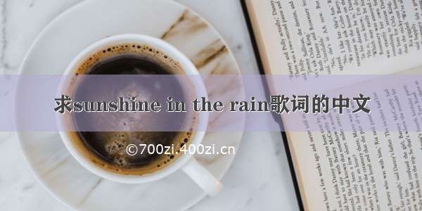 求sunshine in the rain歌词的中文