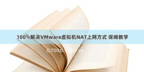 100%解决VMware虚拟机NAT上网方式 保姆教学