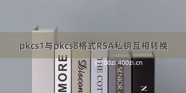 pkcs1与pkcs8格式RSA私钥互相转换