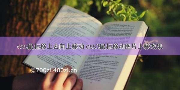 css鼠标移上去向上移动 css3鼠标移动图片上移效果