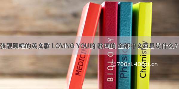 张靓颖唱的英文歌 LOVING YOU的 歌词的 全部中文意思是什么？