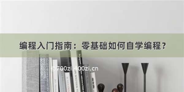 编程入门指南：零基础如何自学编程？