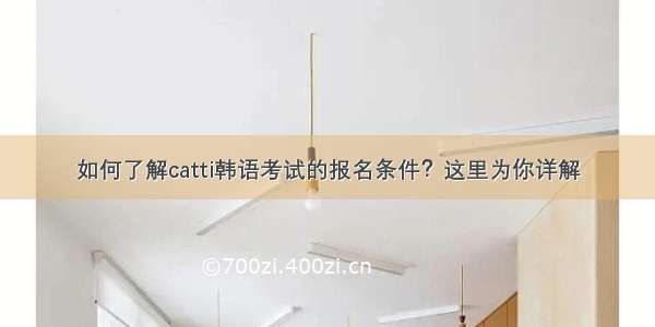 如何了解catti韩语考试的报名条件？这里为你详解