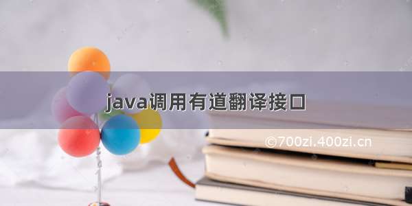 java调用有道翻译接口