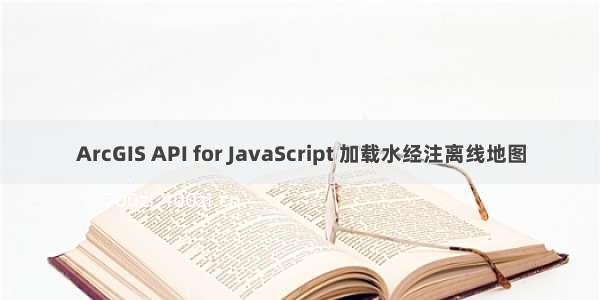 ArcGIS API for JavaScript 加载水经注离线地图