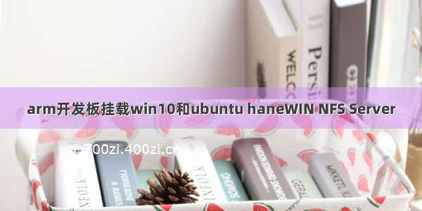 arm开发板挂载win10和ubuntu haneWIN NFS Server