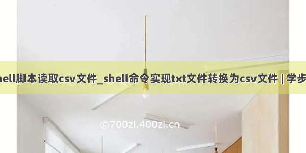 shell脚本读取csv文件_shell命令实现txt文件转换为csv文件 | 学步园