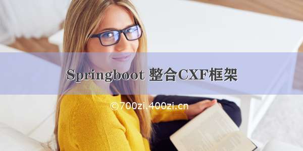 Springboot 整合CXF框架