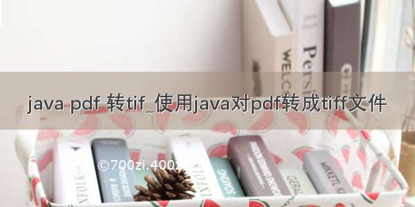 java pdf 转tif_使用java对pdf转成tiff文件