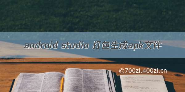android studio 打包生成apk文件