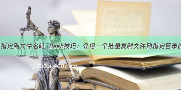 filepath直接指定到文件名吗_Bash技巧：介绍一个批量复制文件到指定目录的Shell脚本...