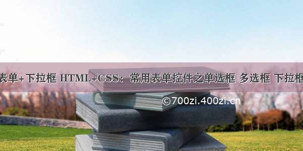 html+表单+下拉框 HTML+CSS：常用表单控件之单选框 多选框 下拉框的介绍