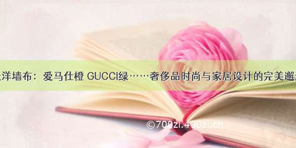 天洋墙布：爱马仕橙 GUCCI绿……奢侈品时尚与家居设计的完美邂逅