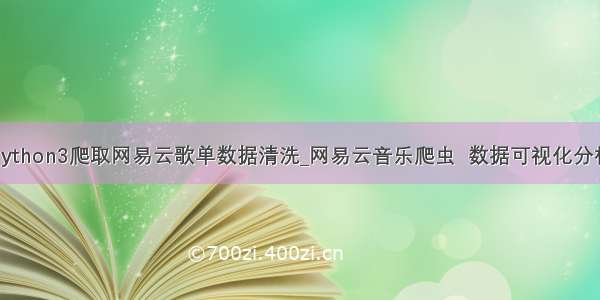 python3爬取网易云歌单数据清洗_网易云音乐爬虫  数据可视化分析